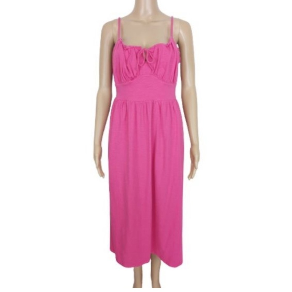 Old Navy Fit & Flare Tie-Front Cami Midi Dress M. NWT